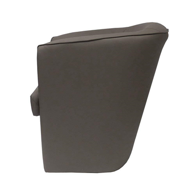 Fauteuil gris en éco-cuir pour bureau à domicile Valentina