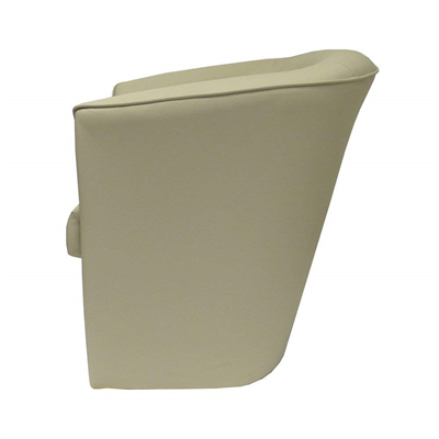 Fauteuil en éco-cuir gris tourterelle clair pour le bureau à domicile Valentina