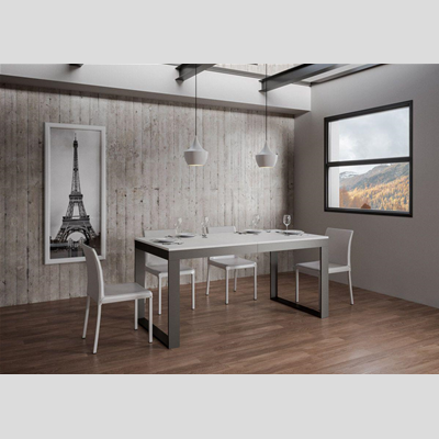 TECNO EVOLUTION 120 Tisch ausziehbar bis 380 cm Esche weiß