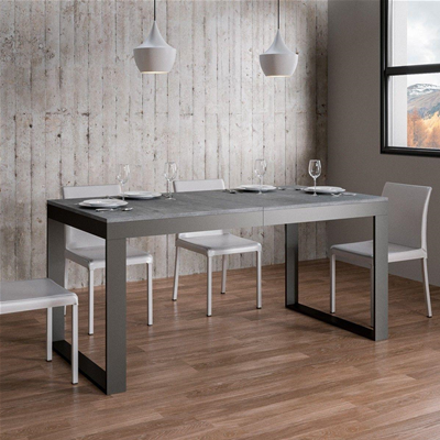TECNO EVOLUTION 160 table extendable up to 264 cm cement