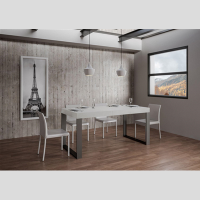 TECNO EVOLUTION 180 table extendable up to 284 cm ash white