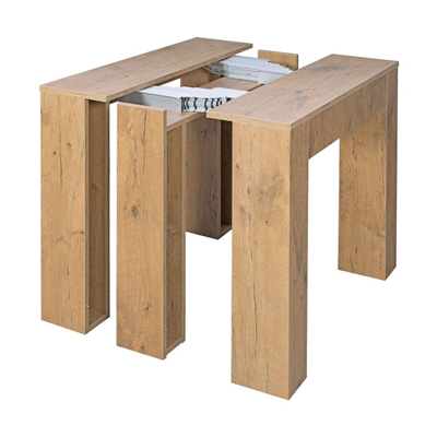 Extendable EXTRA white or oak console table 14 seats