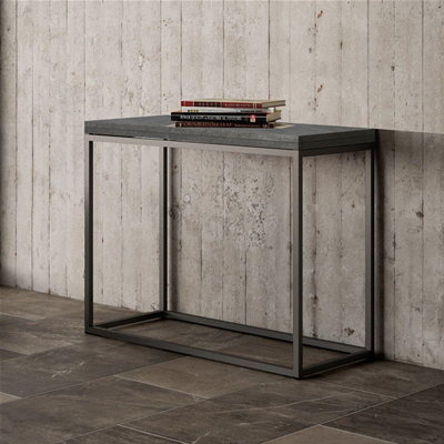 Tavolo consolle apribile NORDICA LIBRA cemento telaio antracite