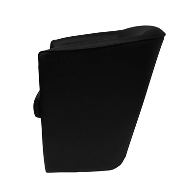 Poltrona per casa ufficio Valentina in ecopelle Nero