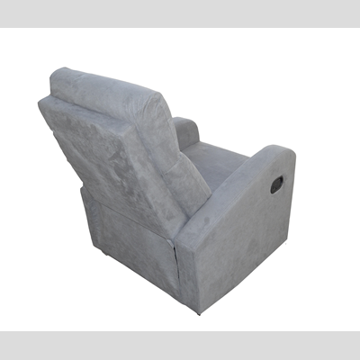Fauteuil relax manuel inclinable FORTUNA en tissu microfibre gris