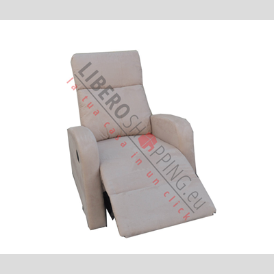 Fauteuil relax manuel inclinable FORTUNA en tissu microfibre beige