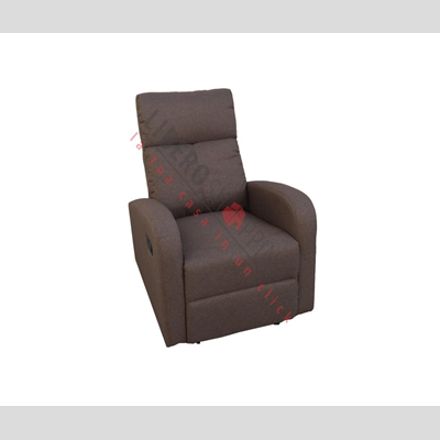 Fauteuil relax inclinable manuel FORTUNA en tissu Polyester BRUN
