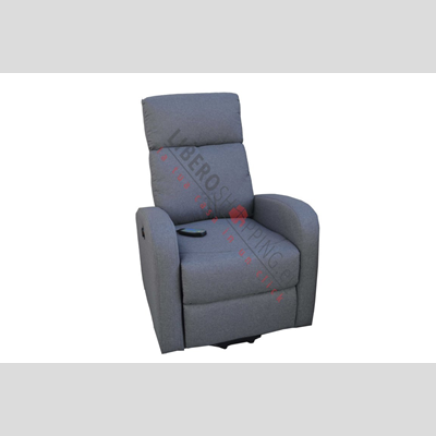 Fauteuil relax manuel FORTUNA inclinable en tissu polyester gris