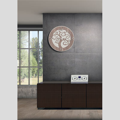 Orologio da parete moderno ALBERO DELLA VITA in legno laminato diametro 30cm BRC