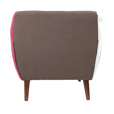 LEVANTE fauteuil avec pouf en tissu patchwork