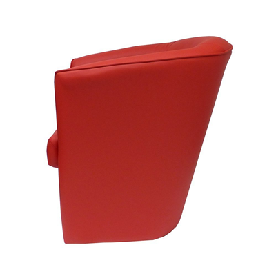 Fauteuil rouge en éco-cuir pour bureau à domicile Valentina