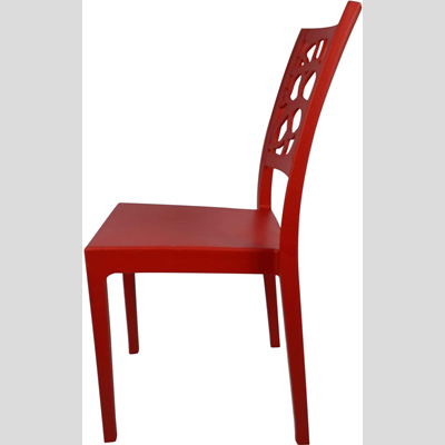 Stapelbarer Stuhl aus Polypropylen für drinnen und draußen TETI rot Set 2