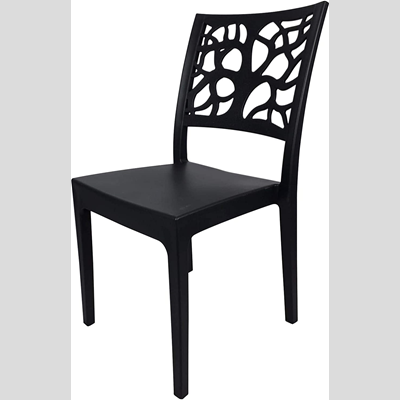 Sedia da bar cucina in polipropilene impilabile TETI Antracite Set 2