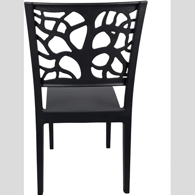 Sedia da bar cucina in polipropilene impilabile TETI Antracite Set 2