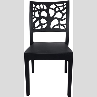 Sedia da bar cucina in polipropilene impilabile TETI Antracite Set 2