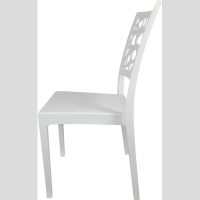 Stapelbarer Stuhl aus Polypropylen für drinnen und draußen TETI weiß Set 2