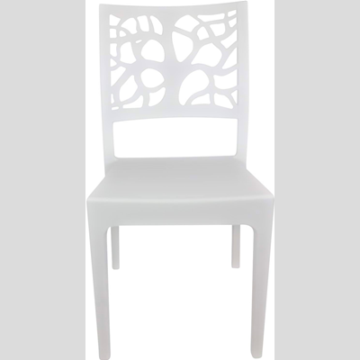 Stapelbarer Stuhl aus Polypropylen für drinnen und draußen TETI weiß Set 2