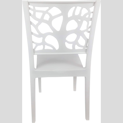 Stapelbarer Stuhl aus Polypropylen für drinnen und draußen TETI weiß Set 2