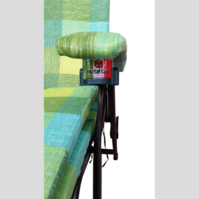 KETTYC metal deck chair with extension and padded esmeraldo cushion