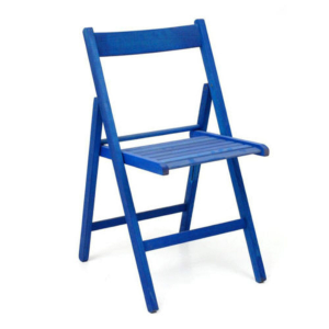 BLUE colored wooden folding chair 1 piece