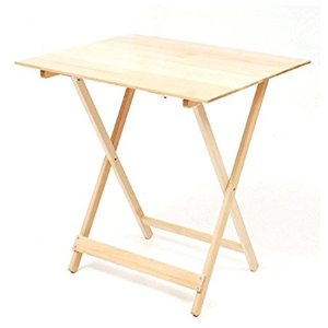 Mesa plegable de madera de haya natural 60x87 cms