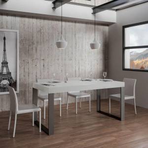 TECNO table 90X180 white ash extendable to 440 cm