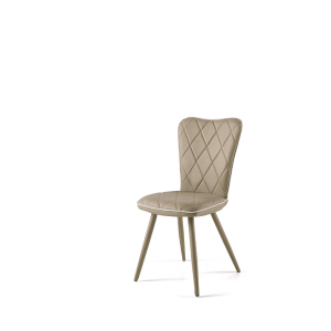 Stuhl Sessel aus Kunstleder mit Rautensteppung und LENA taubengrauer Umrandung 2er Set