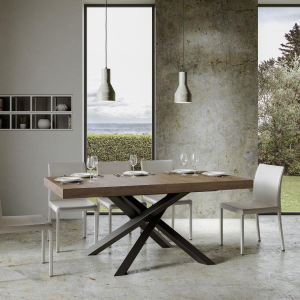 Table VOLANTIS 90X180 noyer extensible à 284 cm