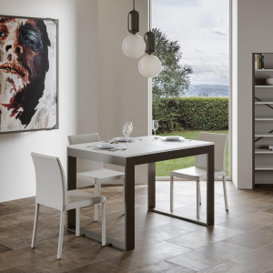 TECNO EVOLUTION 120 table extendable up to 224 cm white ash