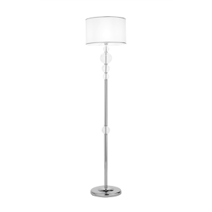 Lámpara de pie TEBE en vidrio cromado hecho a mano H179 cm