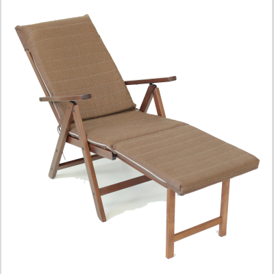 Fauteuil Salento avec extension de repose-pieds inclinable et refermable Marron