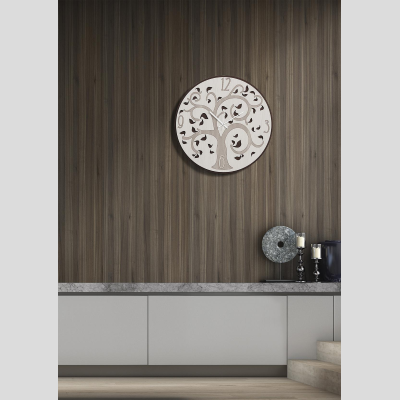 Orologio da parete tondo D50 in legno laminato RSN - NATURA