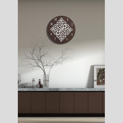 Orologio da parete moderno ROMBO in legno taglio laser D50 RSN