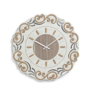 Runde Wanduhr D30 ohne Zahlen aus TRS-Schichtholz