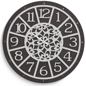 Runde Wanduhr D30 aus Schichtholz RSN - NATUR