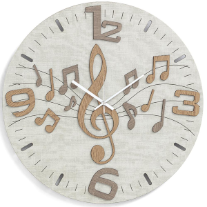 30 cm moderne Wanduhr MUSIC aus TRS-Schichtholz