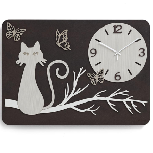 Rechteckige Wanduhr aus Schichtholz CAT 41x59 cm RSN