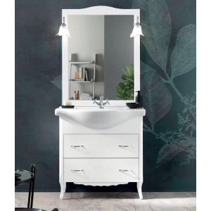 Classic style bathroom cabinet BASE 87 ANNA White
