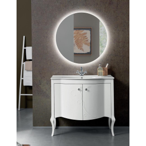 MARTINA classic style bathroom cabinet with two doors and washbasin white