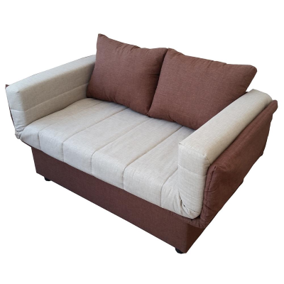 Divano PRONTOLETTO 140 cm con contenitore in tessuto BEIGE MARRONE