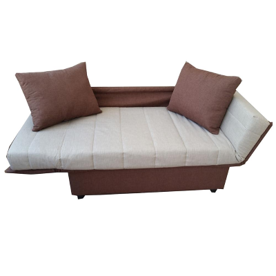 Divano PRONTOLETTO 140 cm con contenitore in tessuto BEIGE MARRONE