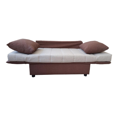 Divano PRONTOLETTO 140 cm con contenitore in tessuto BEIGE MARRONE