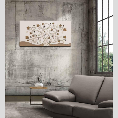 Modern painting 59x119 cm figure with overlapping woods Autumn