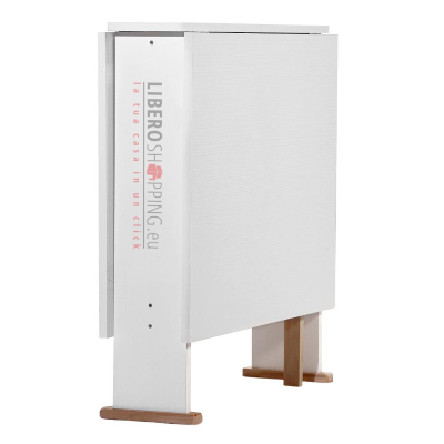 Mesa de comedor resellable de madera 136x74 cm SUSANNA Blanco