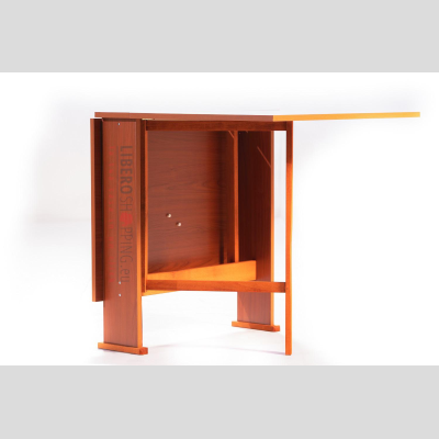 Mesa de comedor resellable de madera 136x74 cm SUSANNA Cerezo