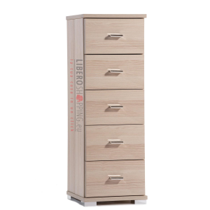 Wooden chest of drawers with 5 drawers 32x91h cm Oak