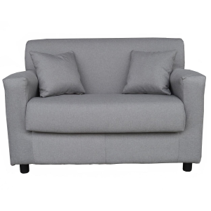 2 seater sofa Gray - removable fabric 124 cm BOLOGNA