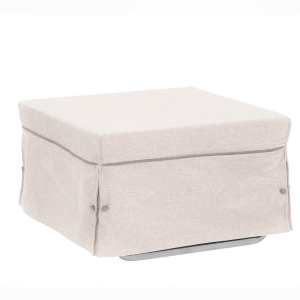 Pouf convertible into a bed 80x80cm BIN with striped fabric
