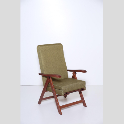 Fauteuil ELITE LOS ANGELES en hêtre inclinable à 4 positions avec rallonge de repose-pied GREEN