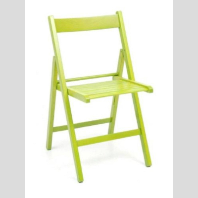 Set mit 4 Klappstühlen aus grünem Luxusholz